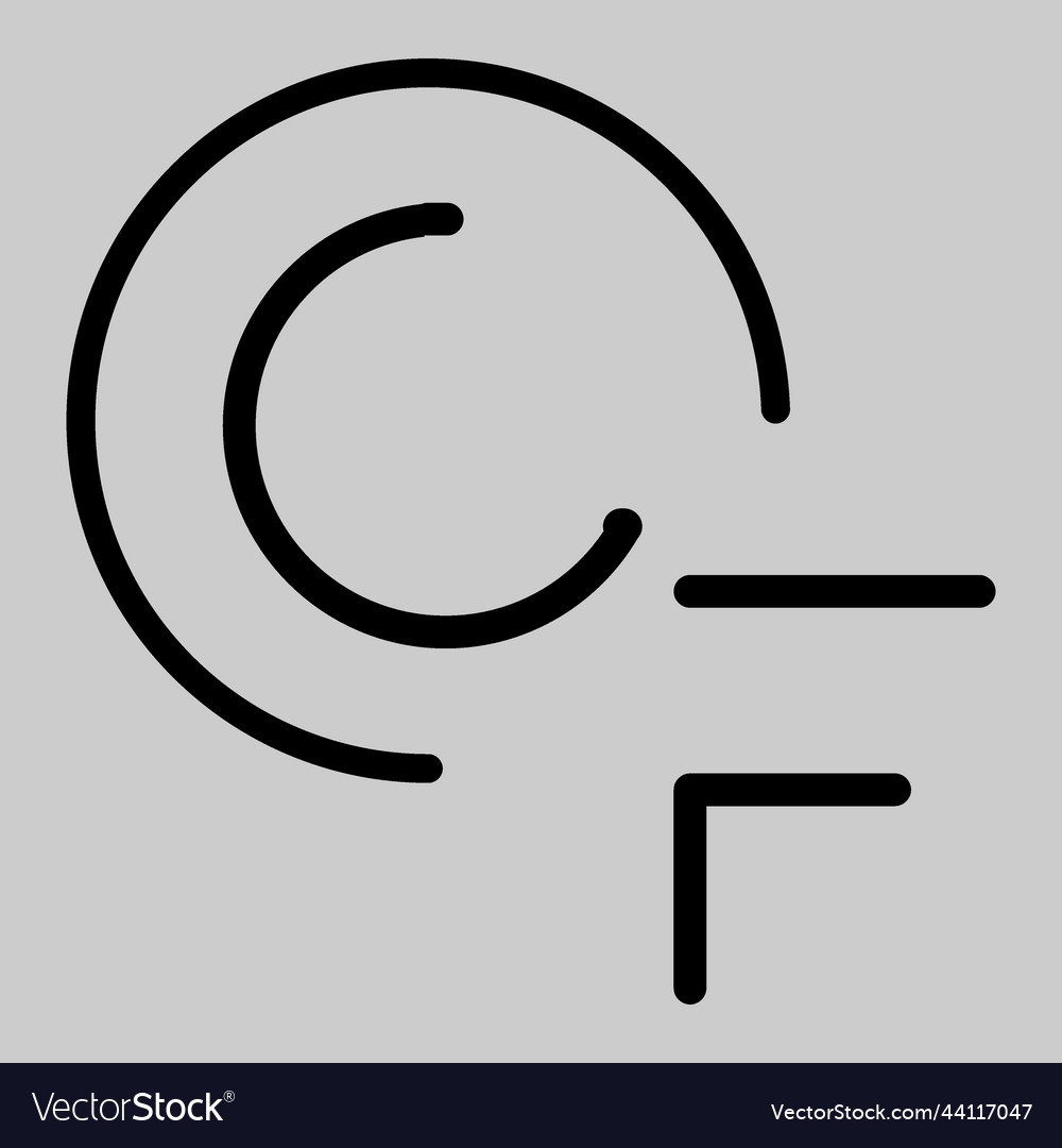 Cf monogram logo letter linked circle simple