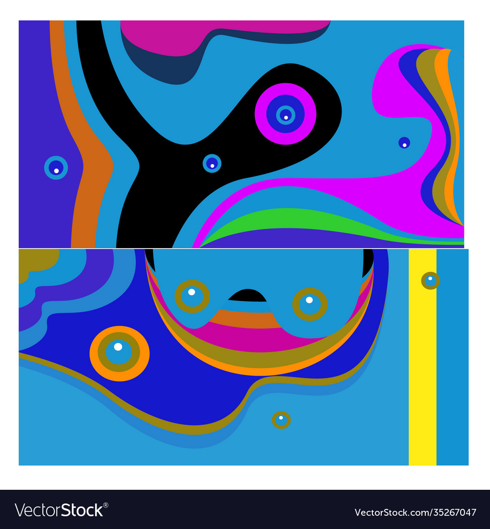 Colorful geometric and curve background pattern