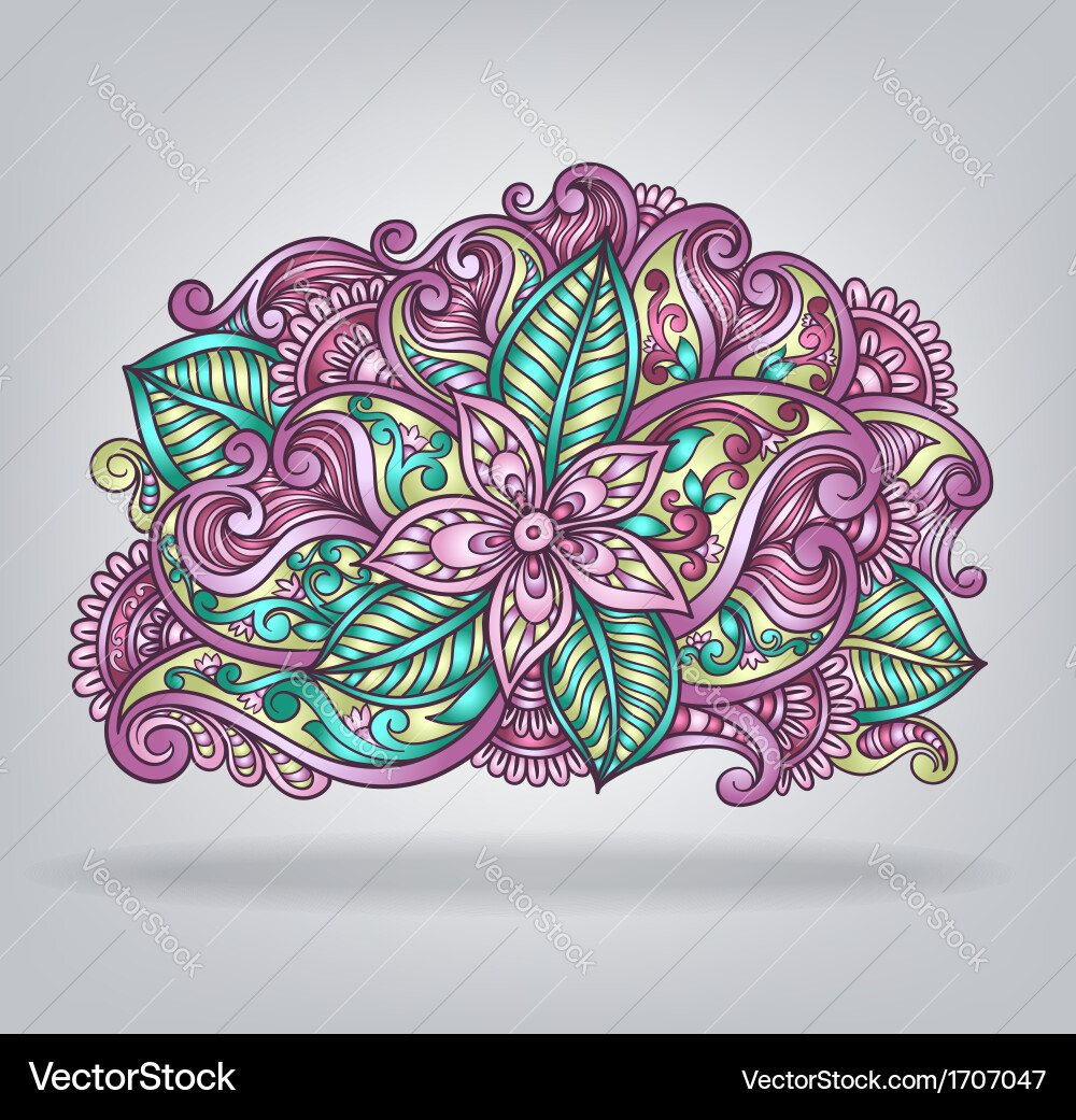 Decorative flower composition Royalty Free Vector Image