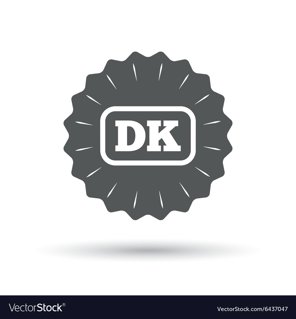 Denmark language sign icon dk translation Vector Image