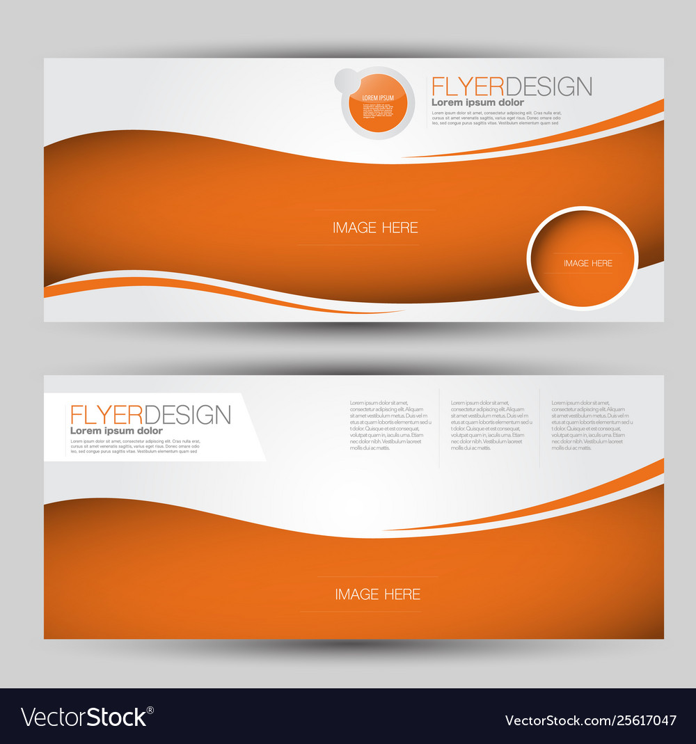 Flyer banner or web header template set