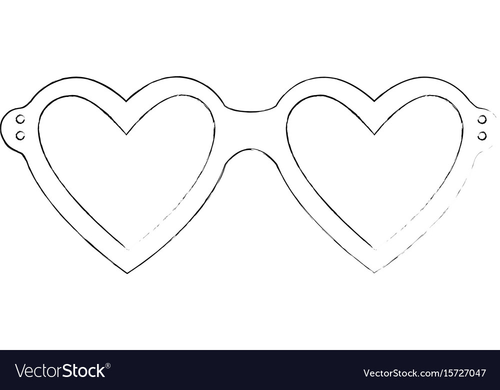 Glasses In Heart Shape Royalty Free Vector Image