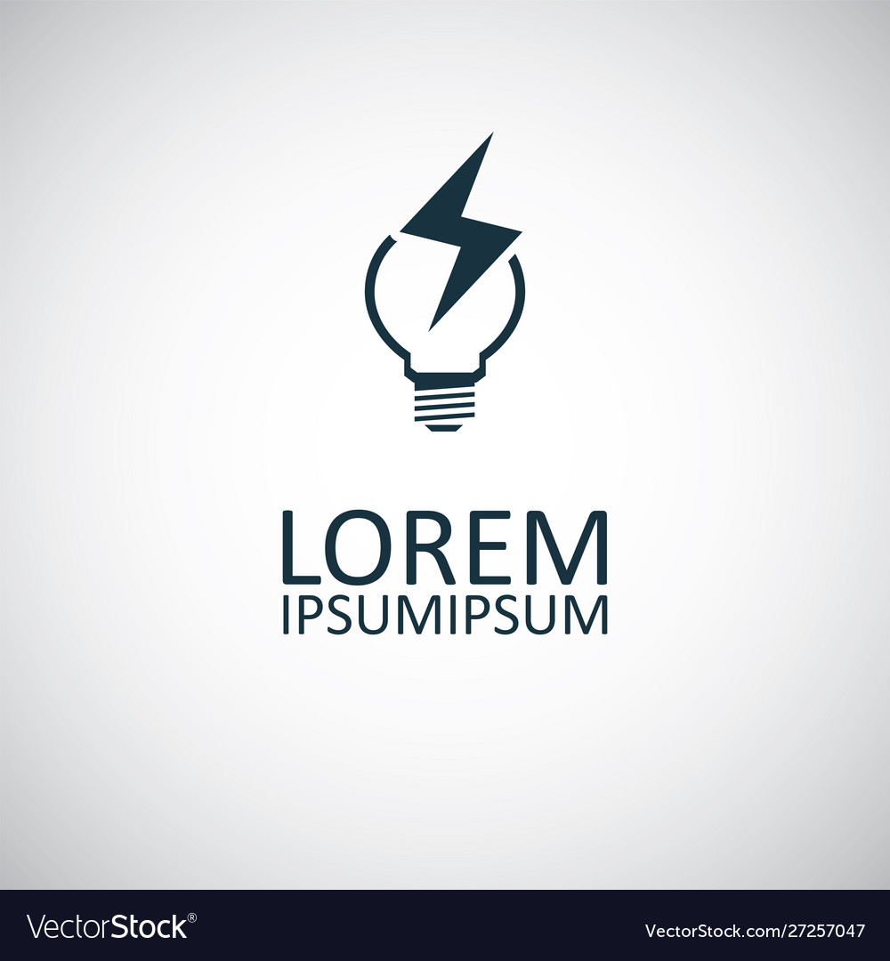 Light bulb energy icon for web and ui on white