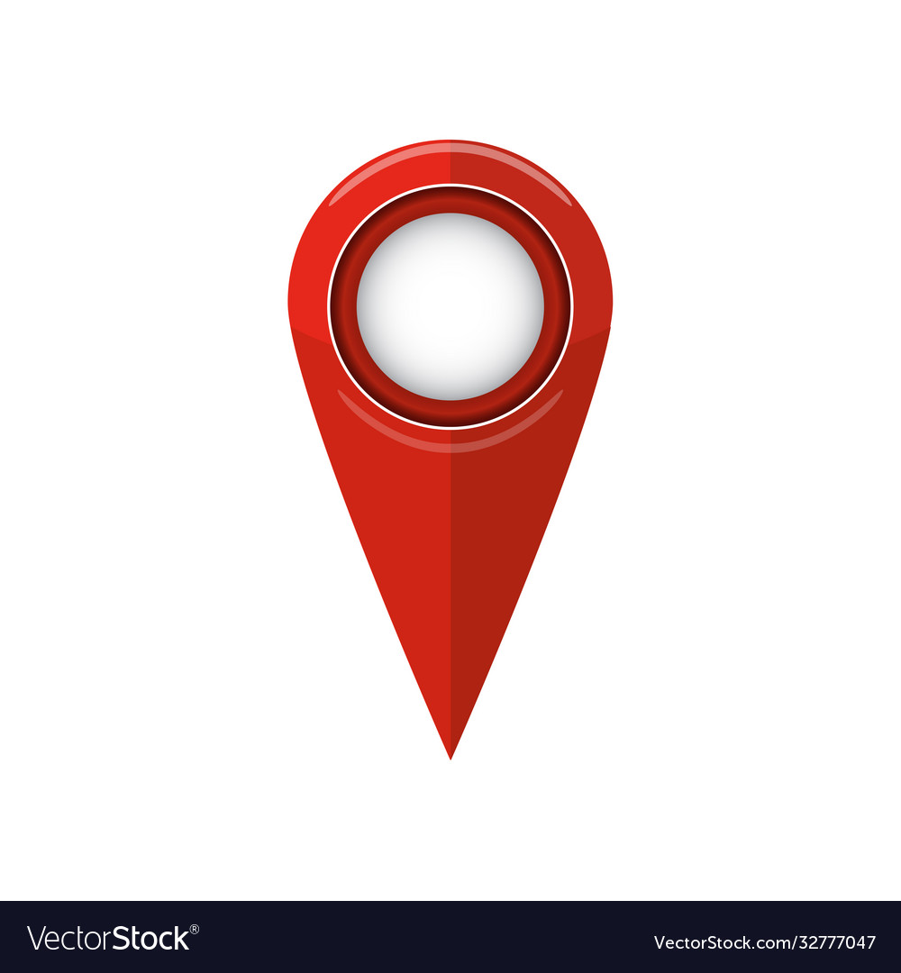 Map pointer flat icon gps location symbol vector image Map pointer flat icon gps location symbol