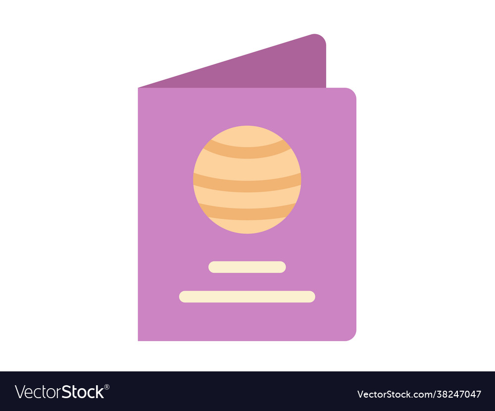 Passport pass single isolated icon vector image Passport pass single isolated icon