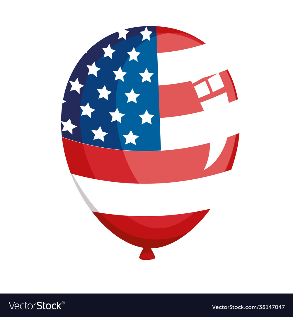 United states balloon Royalty Free Vector Image
