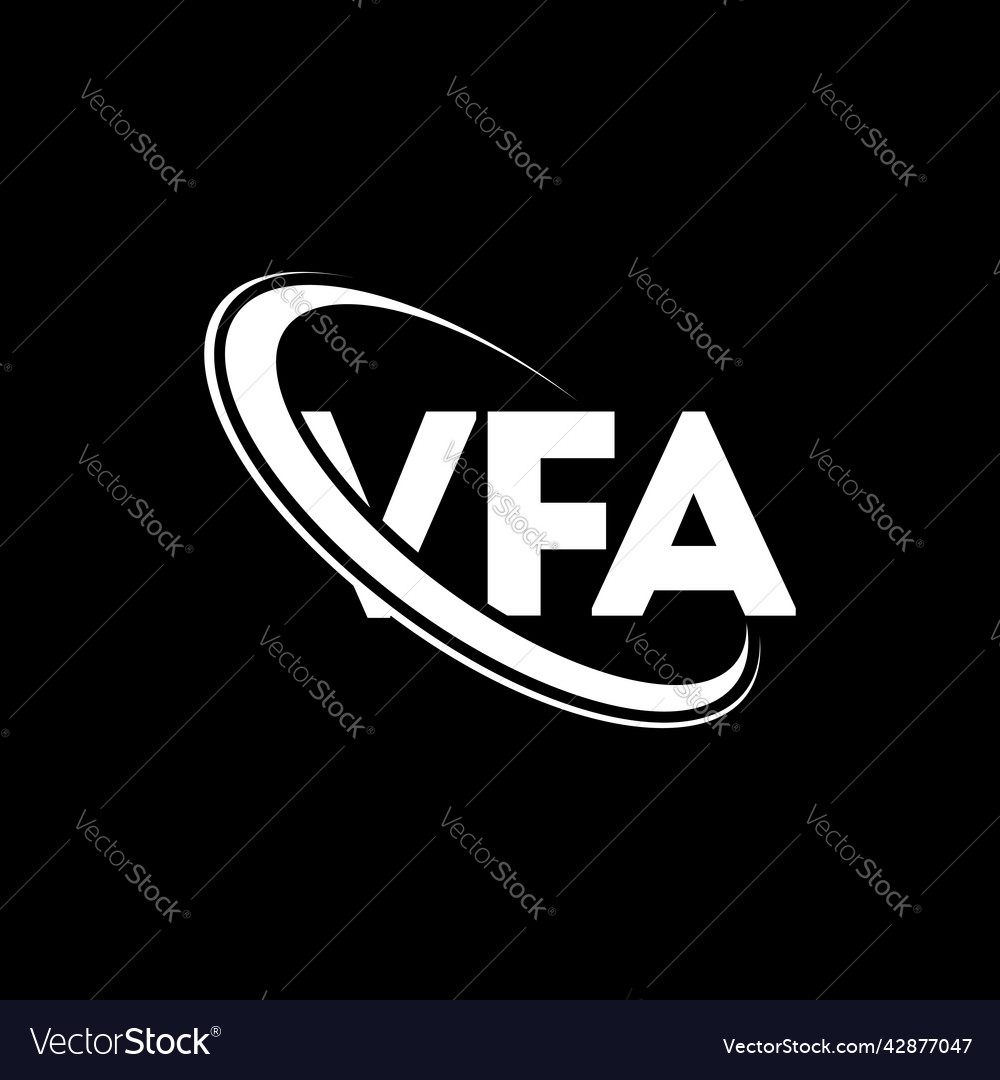 Vfa logo letter design Royalty Free Vector Image