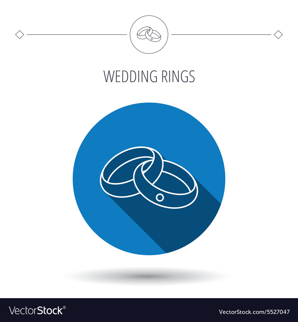 Wedding rings icon bride and groom jewelry