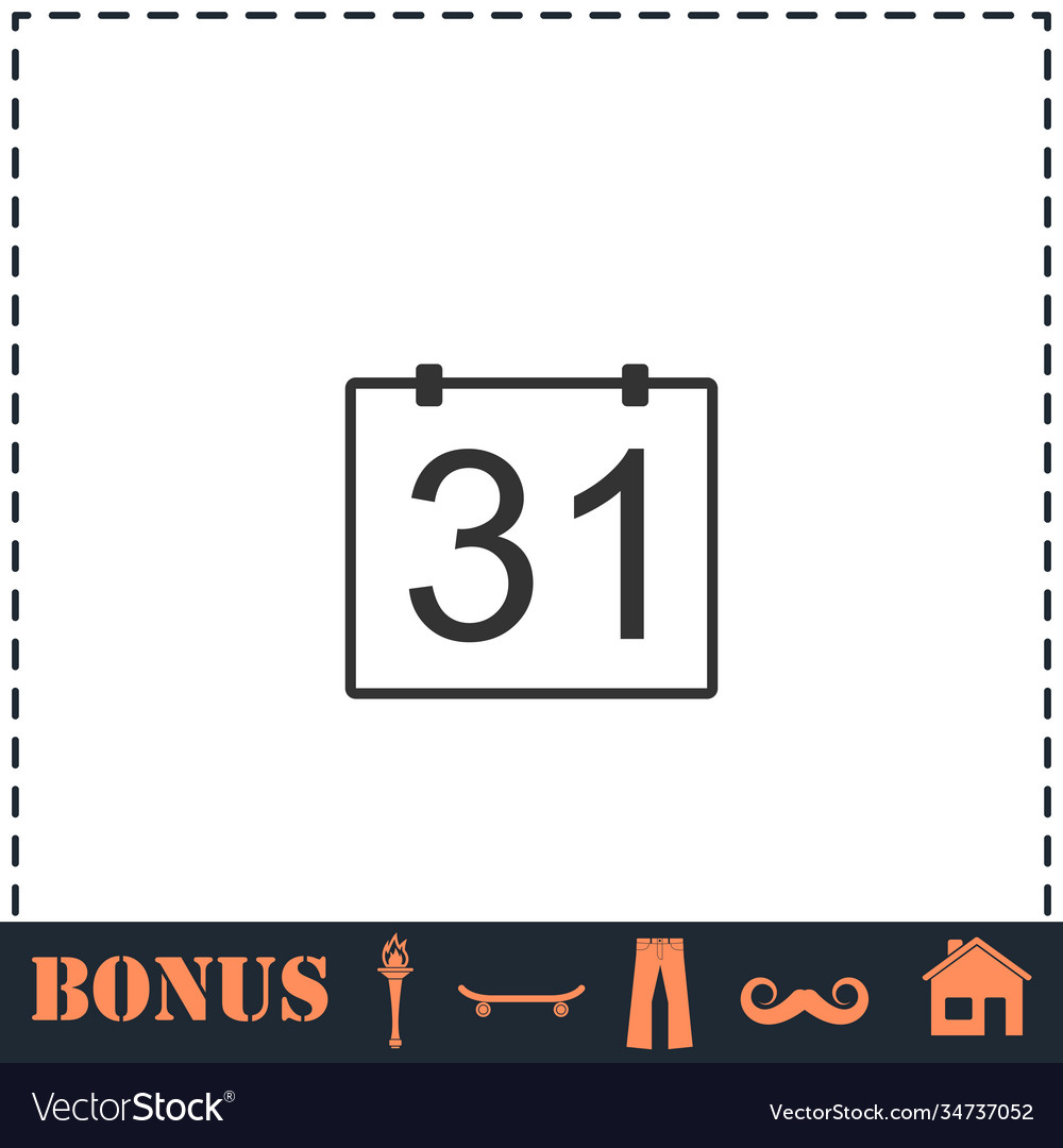 31 calendar days icon flat