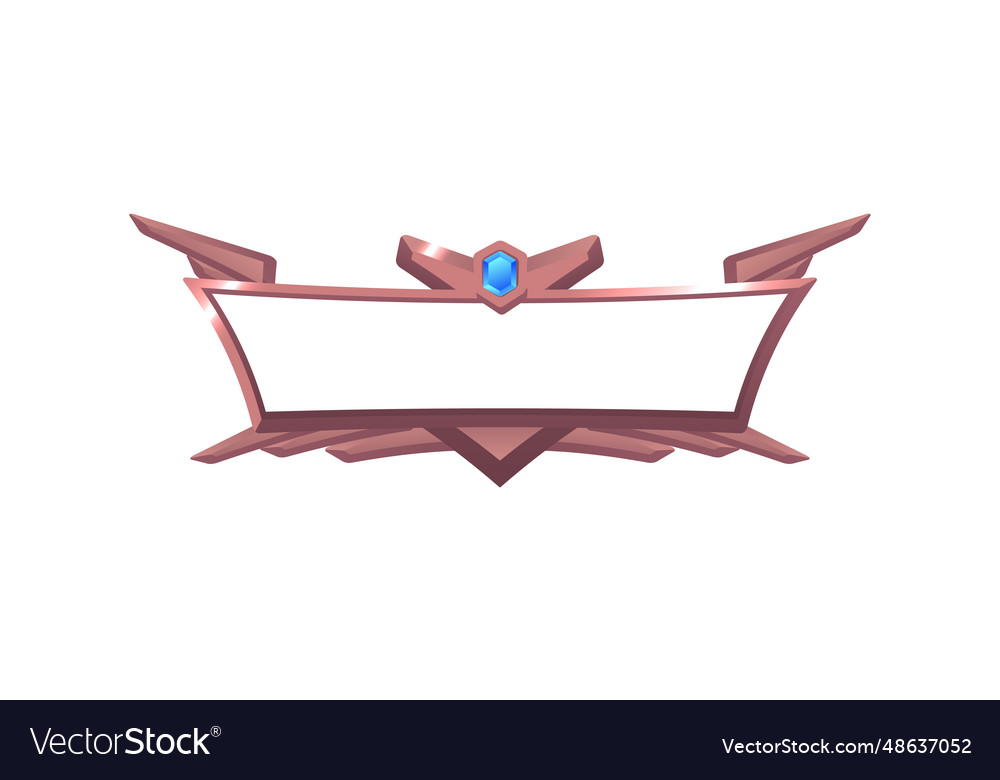 Bronze trapezoid frame with sharp wings
