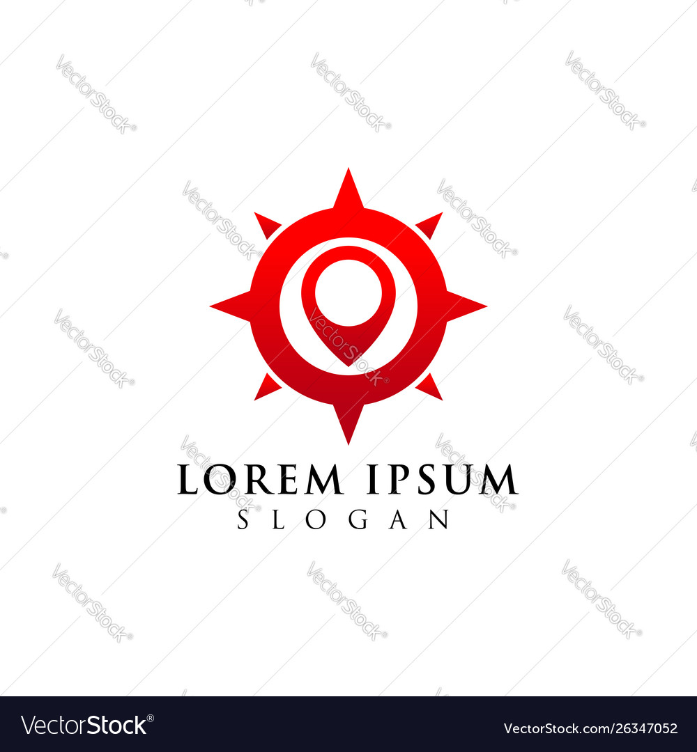 Compass logo design location icon symbol