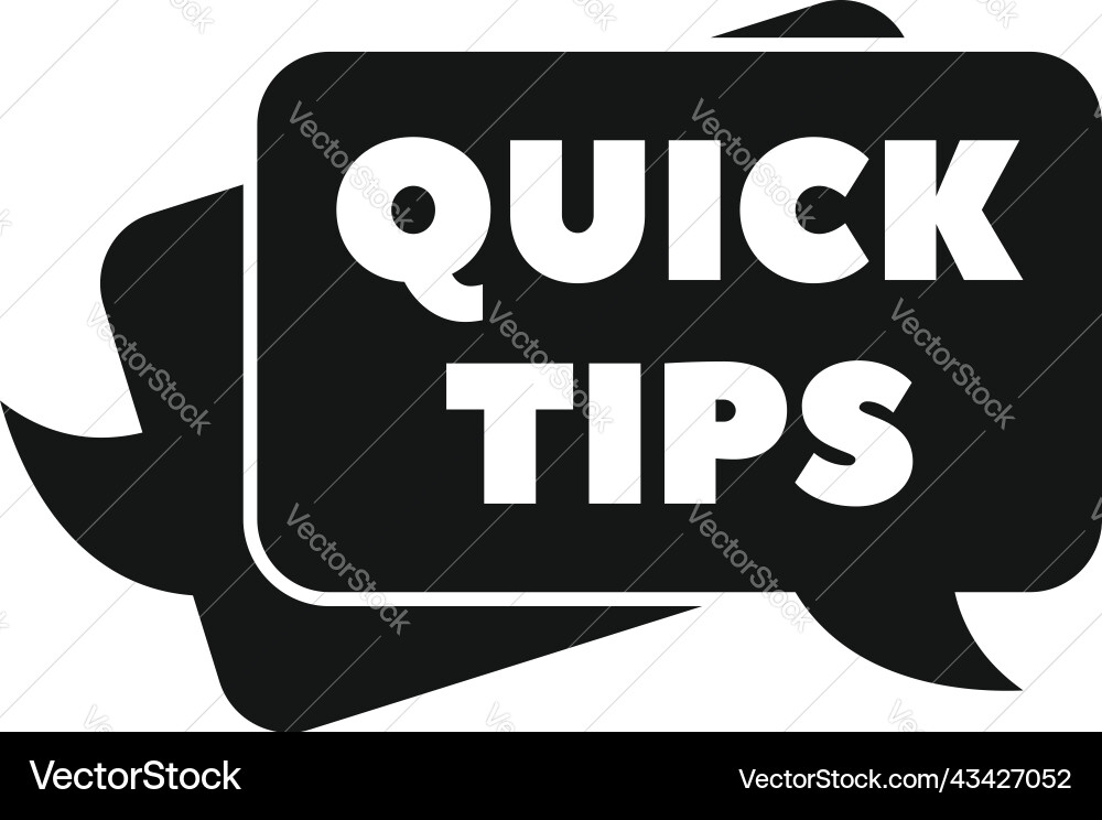 Creative tip icon simple idea advice Royalty Free Vector