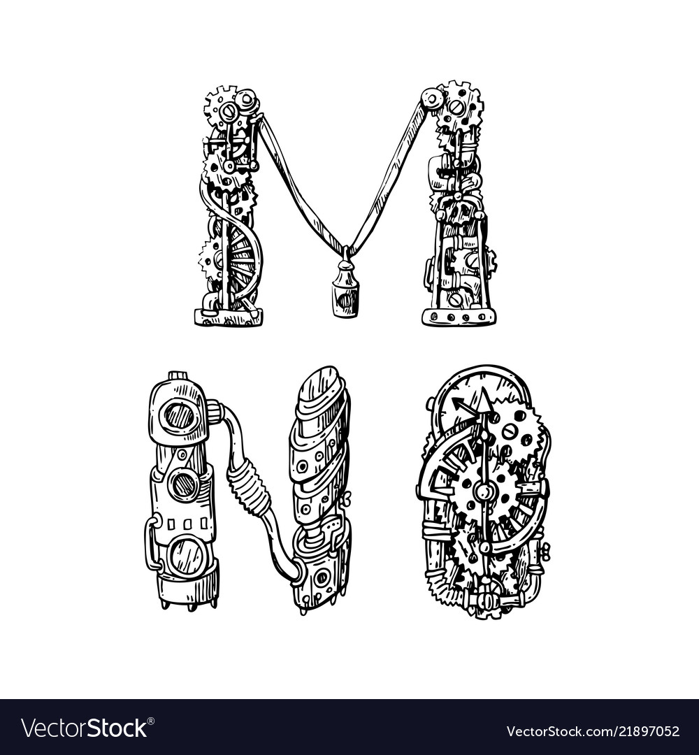 Hand drawn seamless pattern with mechanical vector image Hand drawn seamless pattern with mechanical