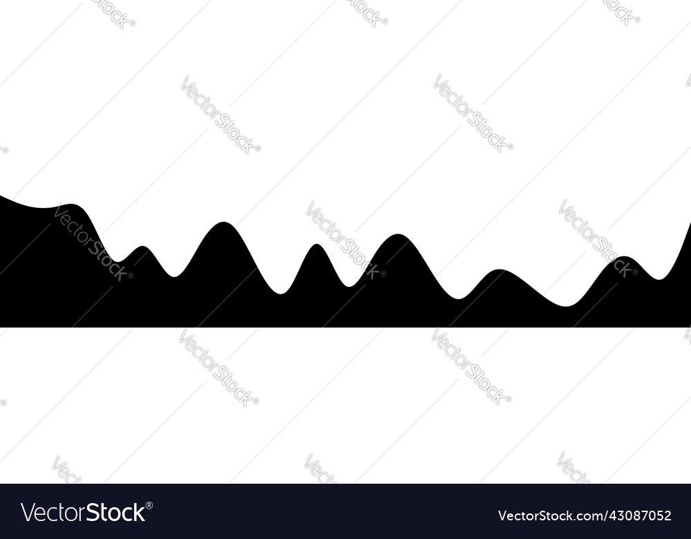 Hilly bumpy mountain shape background Vector Image Hilly bumpy mountain shape background