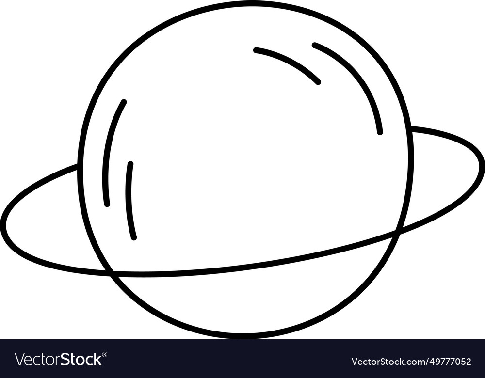 Planet with disk outline