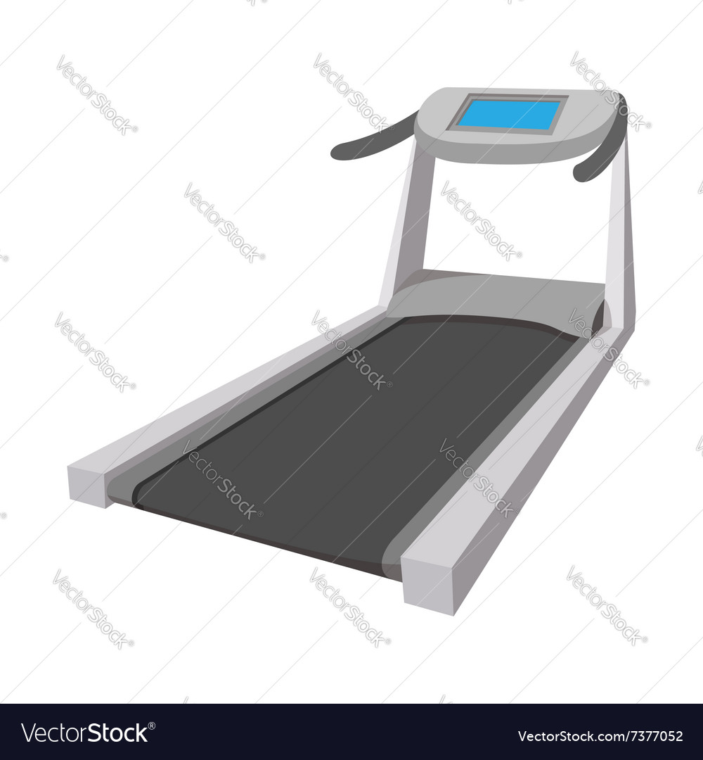 Treadmill cartoon icon Royalty Free Vector Image