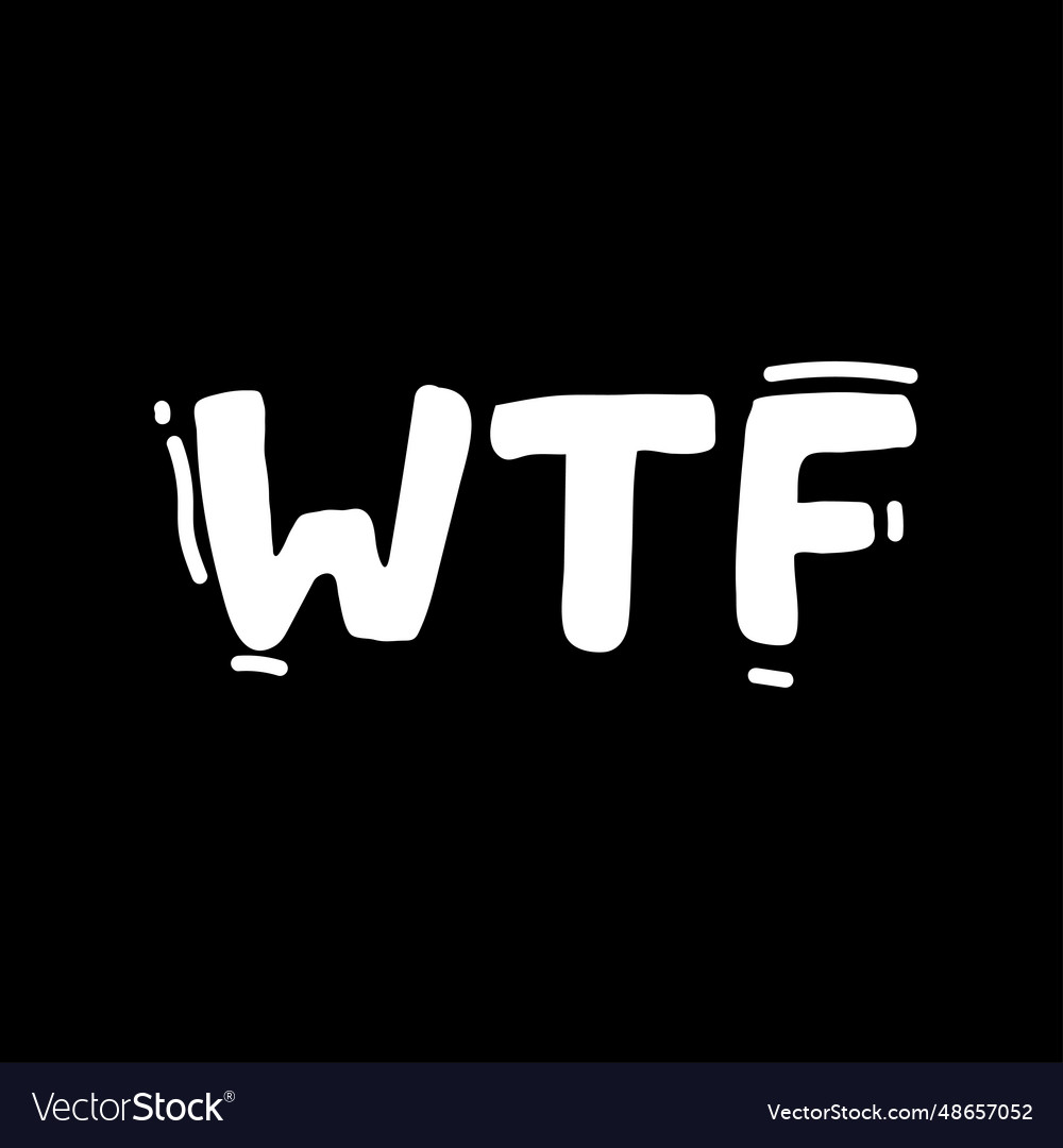 Wtf speech bubble cloud scream and shout vector image Wtf speech bubble cloud scream and shout