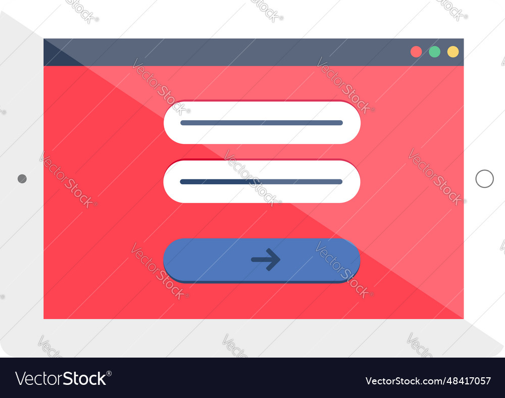Authorization menu interface of entering password Vector Image Authorization menu interface of entering password