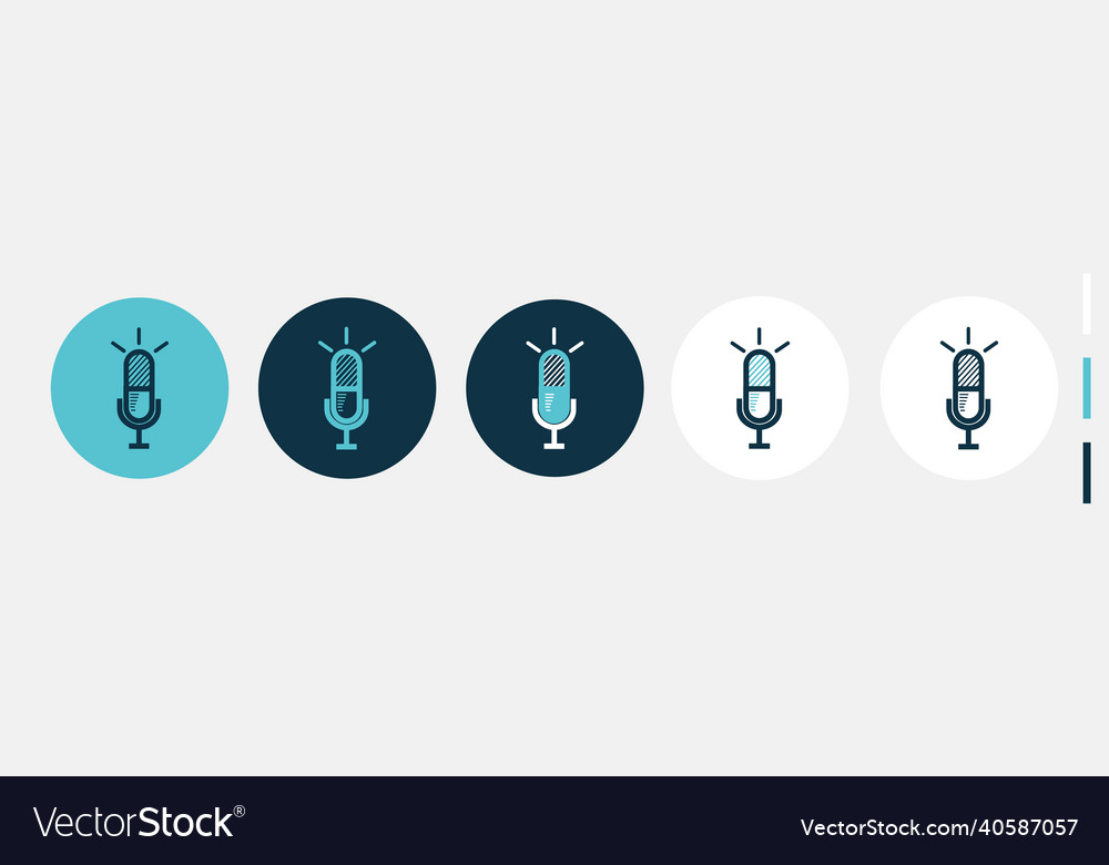 Capsule microphone podcast icons