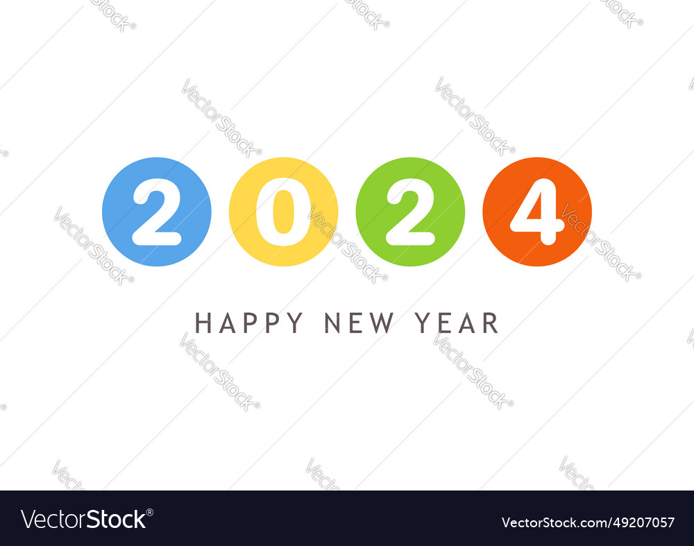 Happy new year 2024 Royalty Free Vector Image - VectorStock