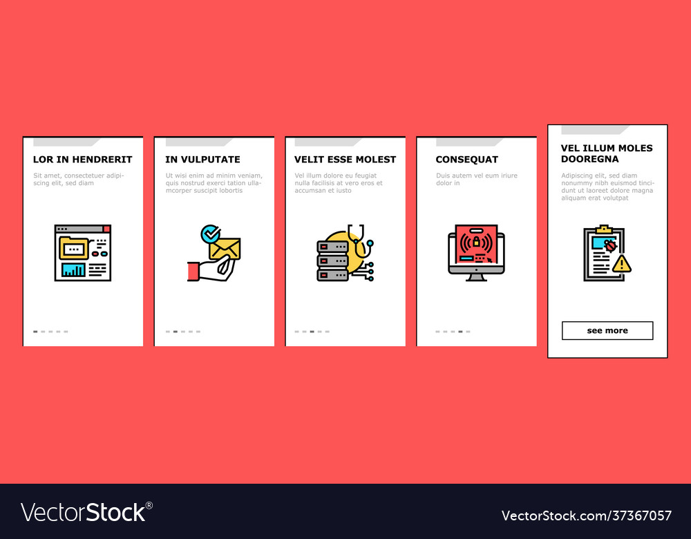 Incident management onboarding icons set