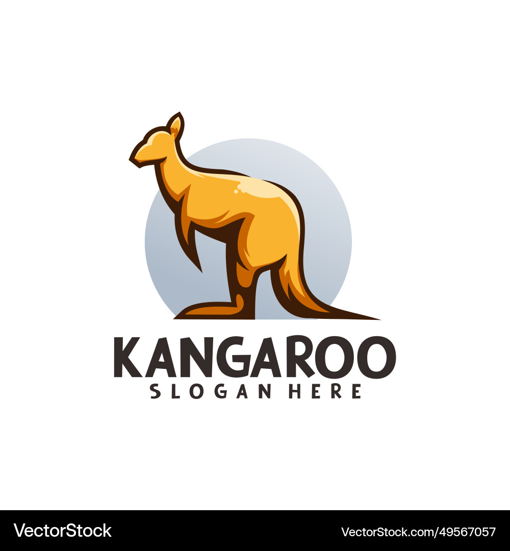 Kangaroo Mascot Logo Royalty Free Vector Image