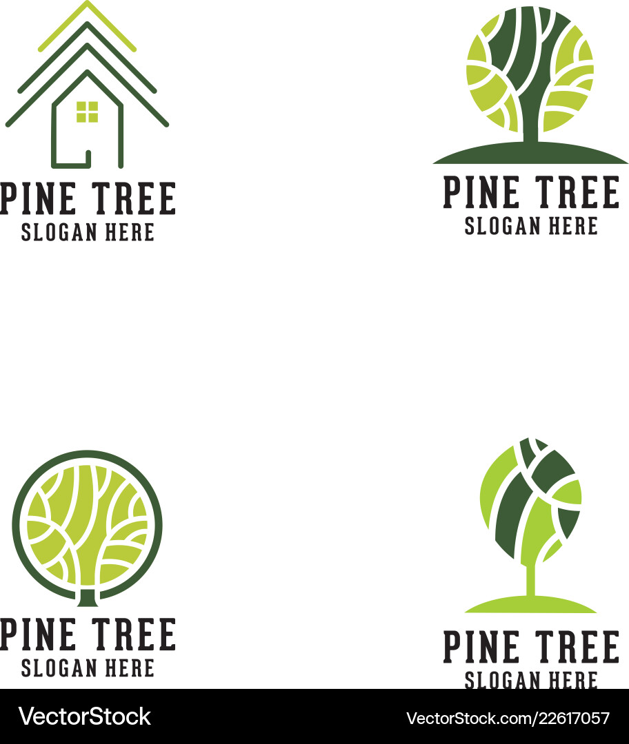 Pine tree logo Royalty Free Vector Image - VectorStock