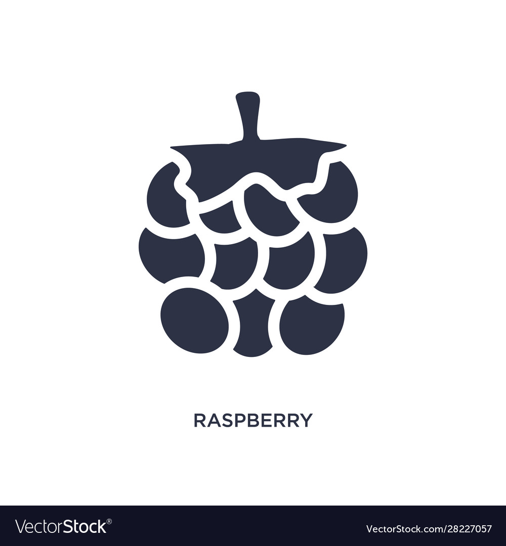 Raspberry icon on white background simple element