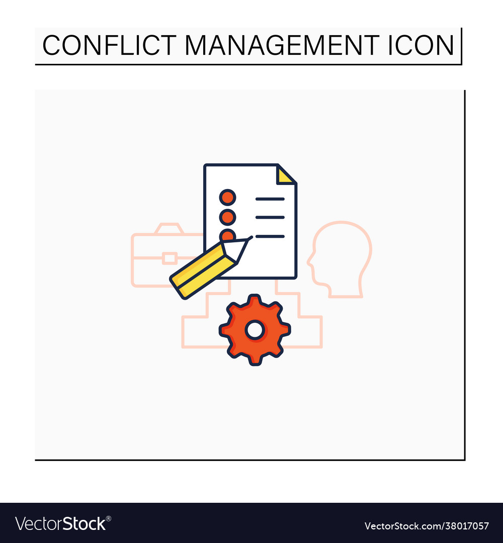 Setting group rules color icon vector image Setting group rules color icon