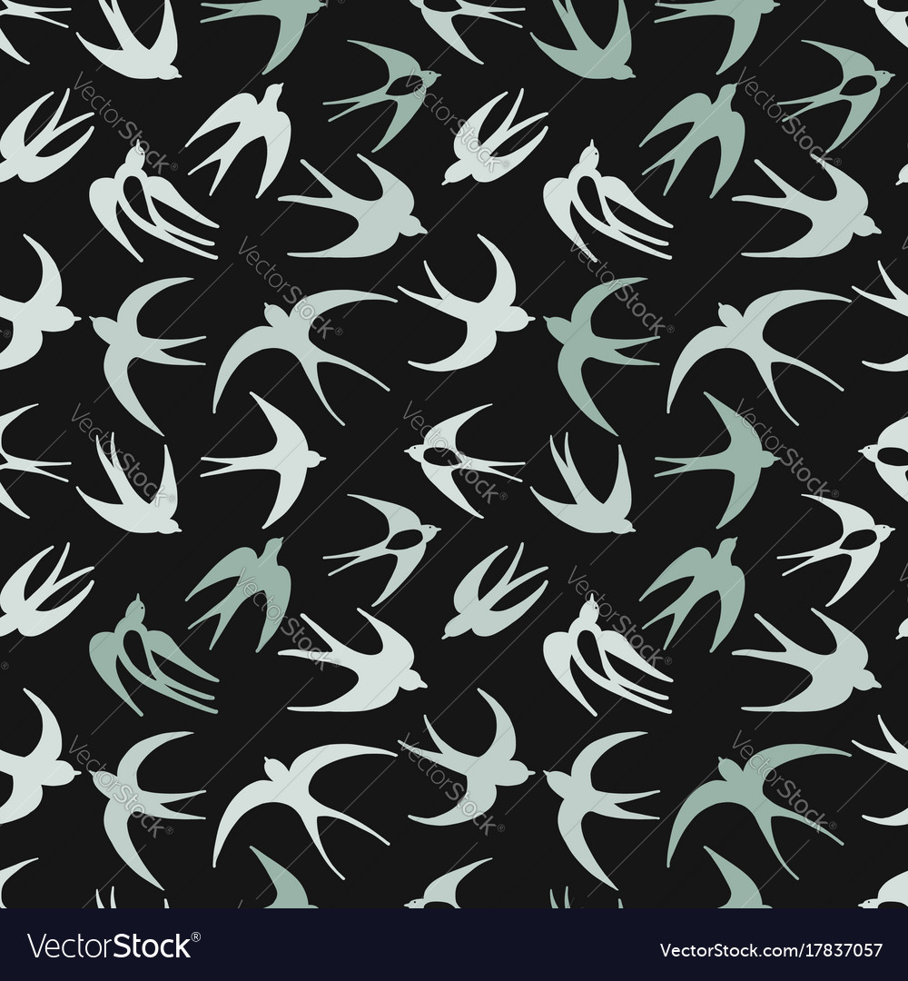 Swallows seamless pattern for your design