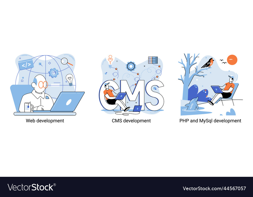Website architecture concepts web development vector image Website architecture concepts web development