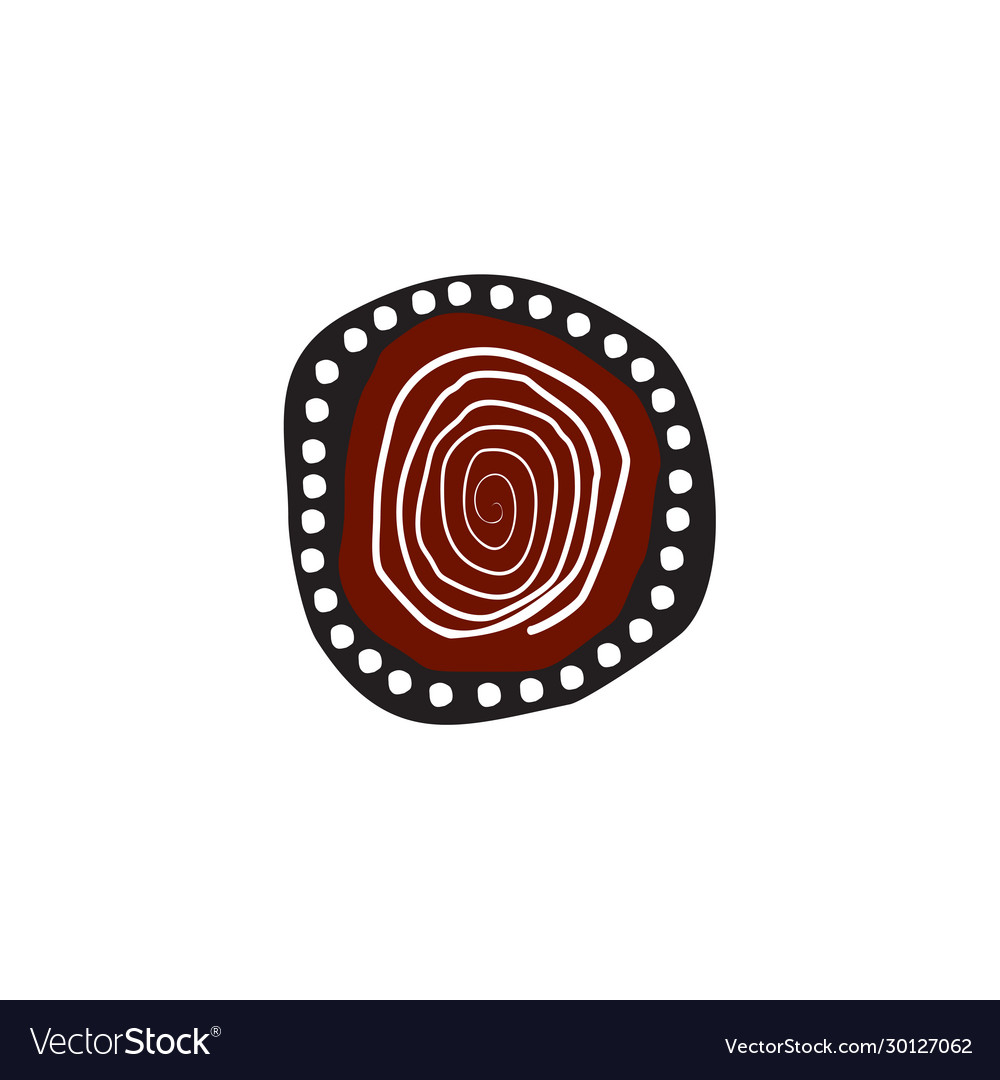 Aboriginal art dots painting icon logo design