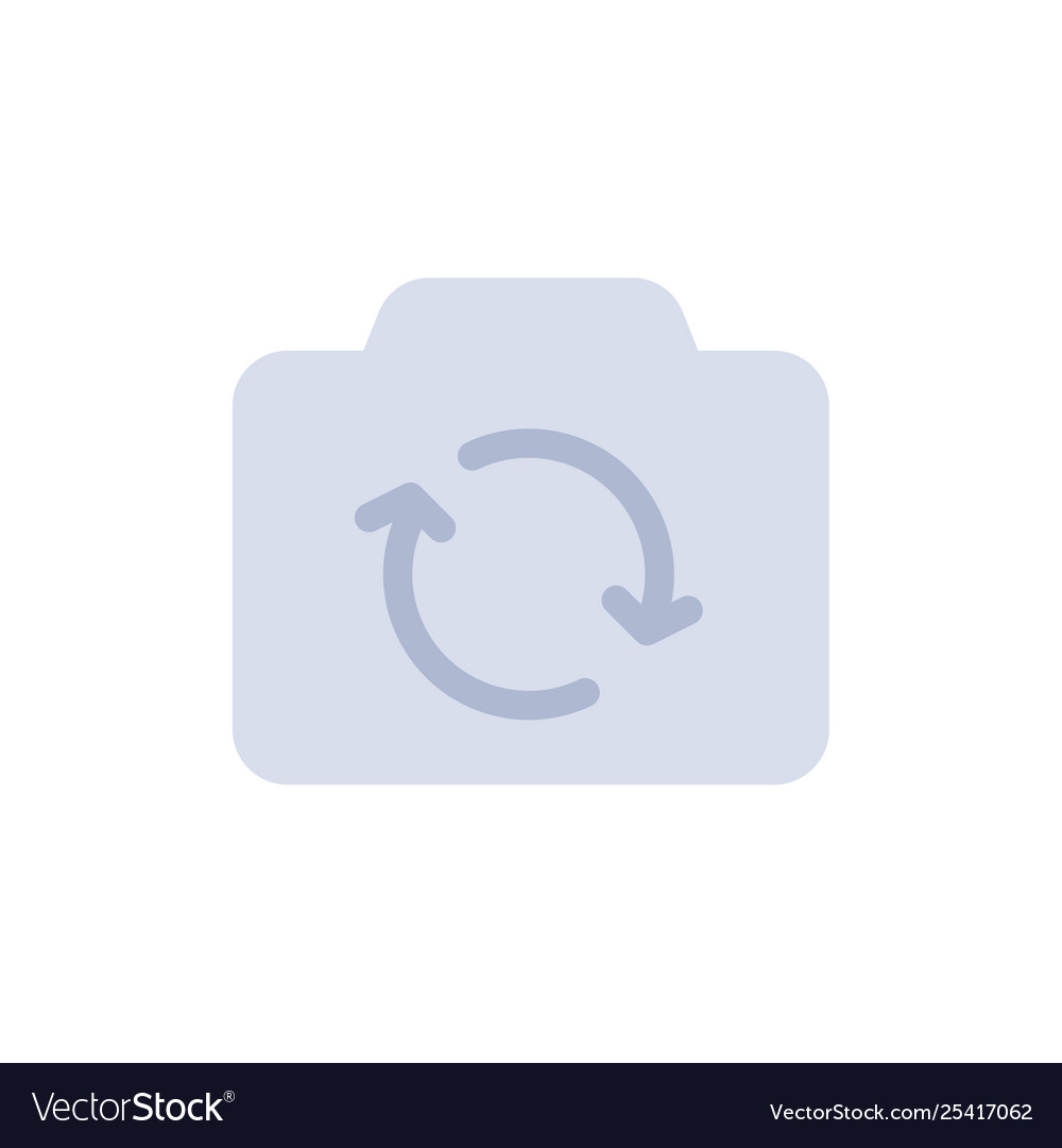 Camera refresh basic ui flat color icon Vector Image Camera refresh basic ui flat color icon