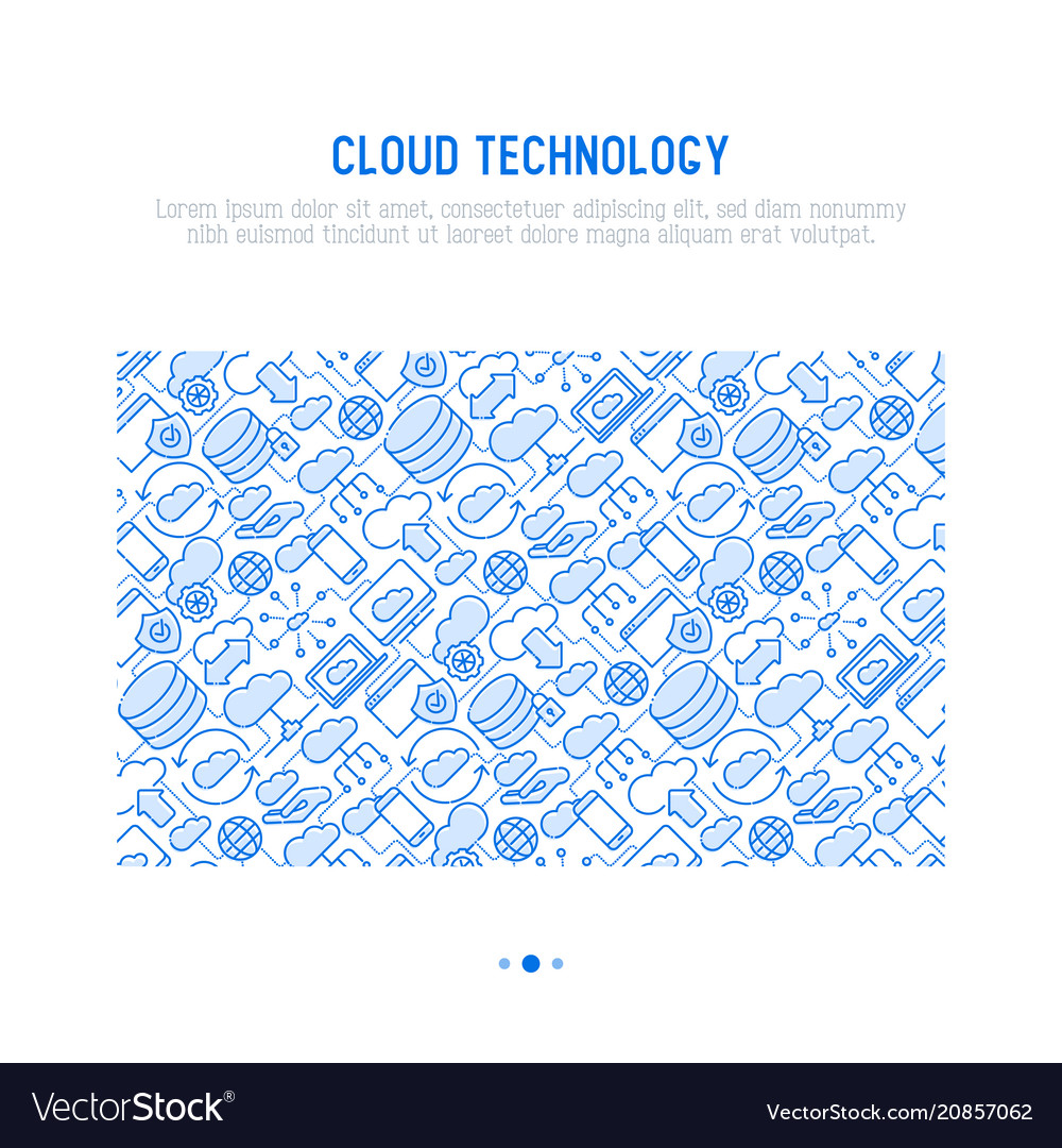 Cloud computing technology concept Vector Image Cloud computing technology concept