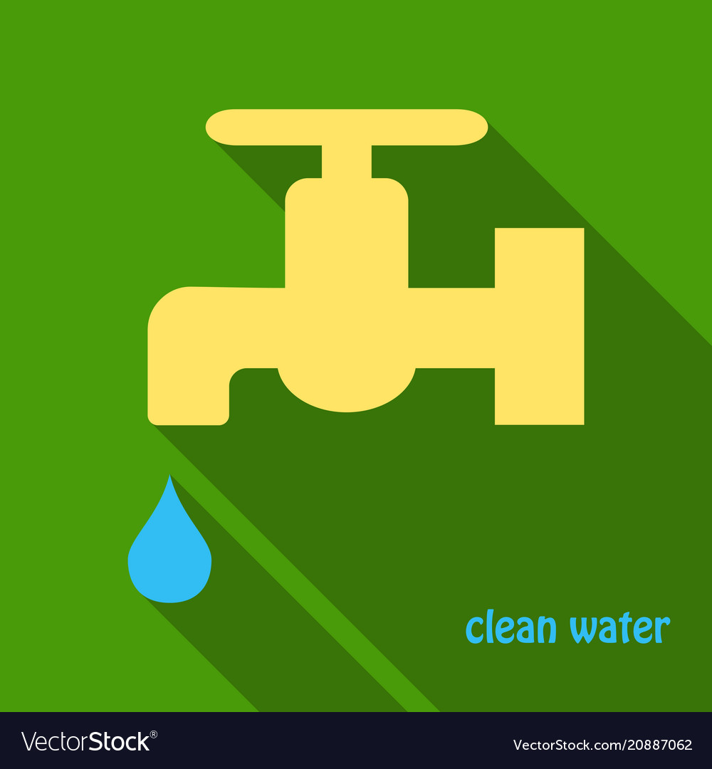 Dripping tap with drop line icon for web mobile