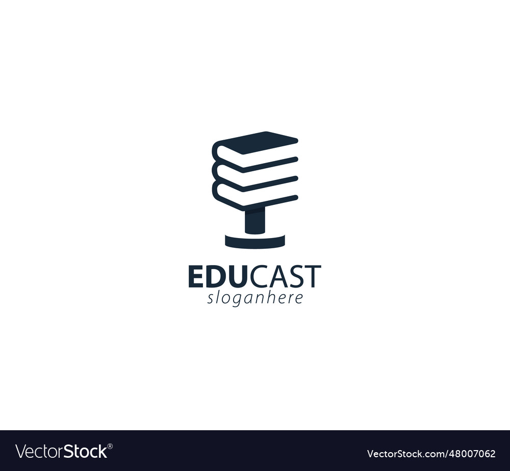 Educastion podcast logo design sign