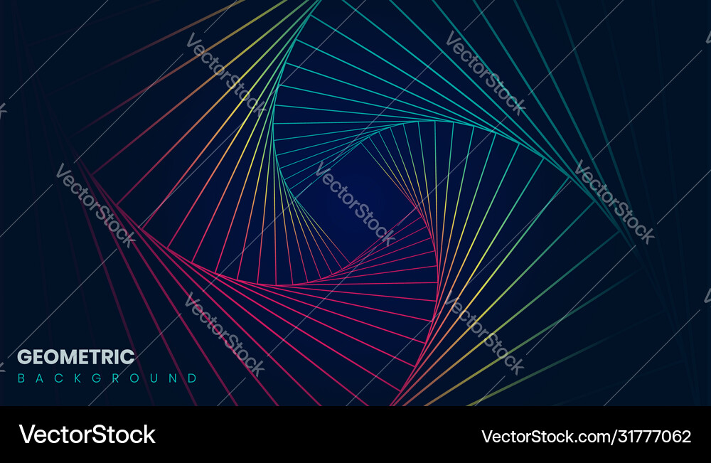 Geometric background with colorful lines Vector Image