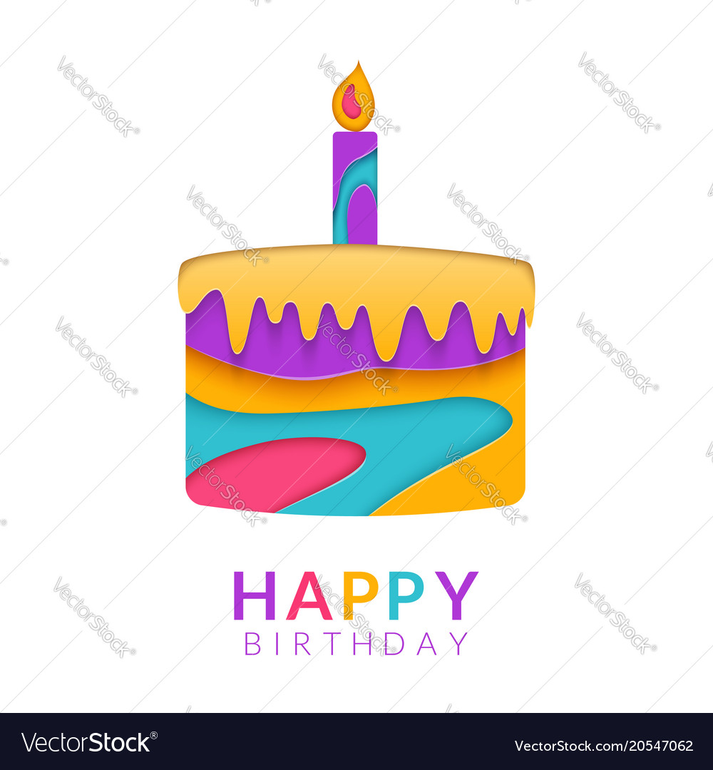 Happy birthday greeting card template Royalty Free Vector