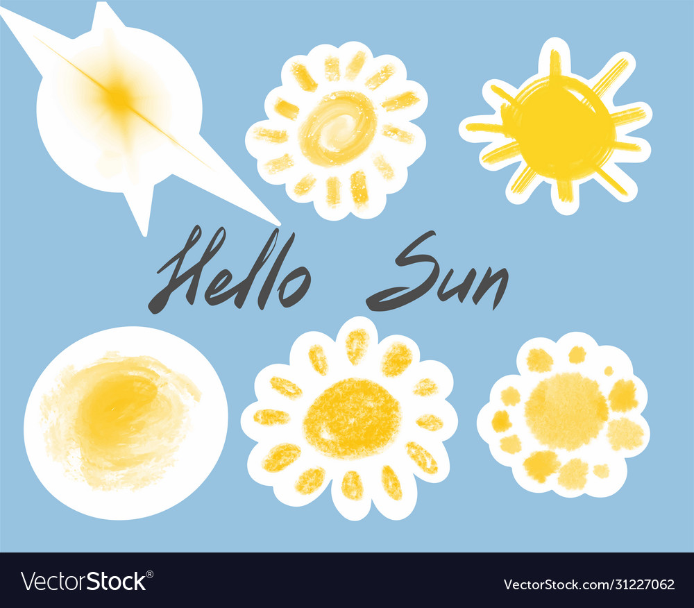 Hello sun Royalty Free Vector Image - VectorStock