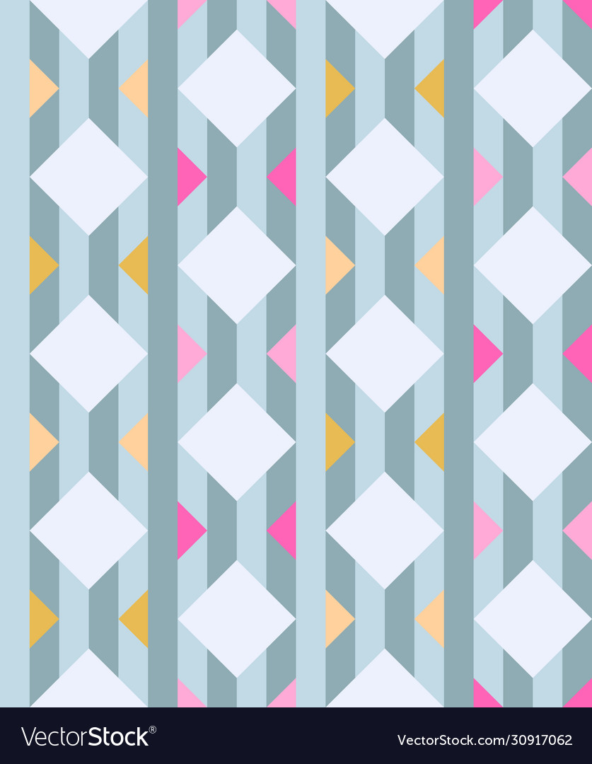 Multicolored rhombuses seamless pattern in retro vector image Multicolored rhombuses seamless pattern in retro