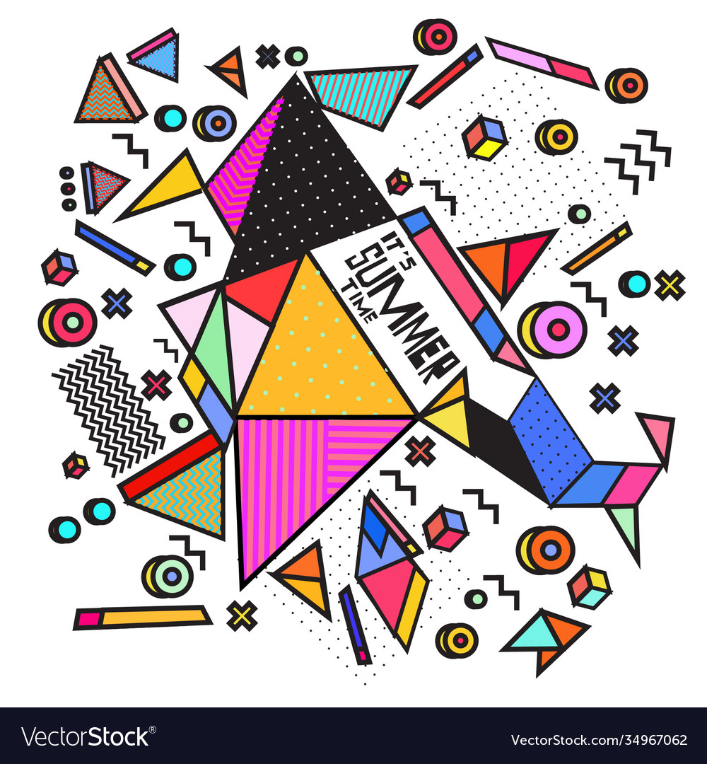 Triangle geometric forms for summer design event