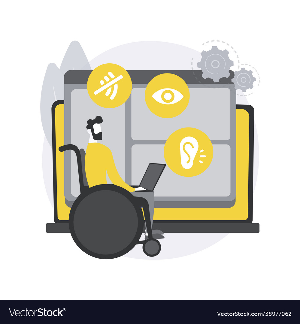 Web accessibility program abstract concept vector image Web accessibility program abstract concept