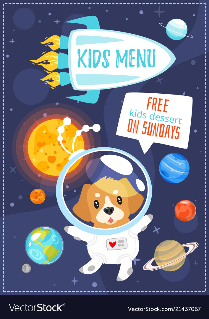 Children menu meal template