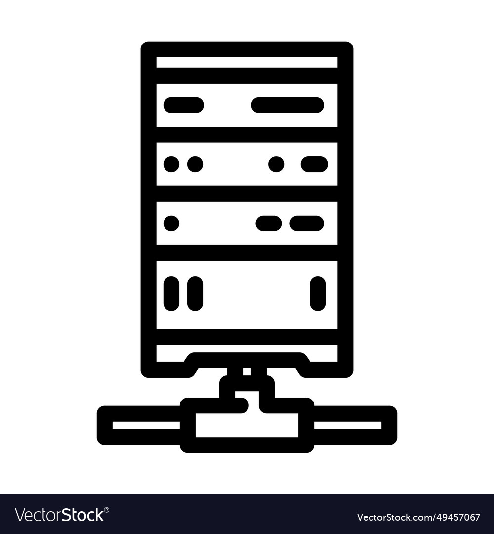 Database connectivity line icon vector image Database connectivity line icon