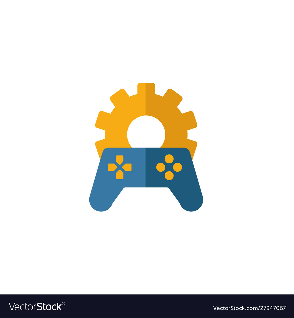 Gamification icon simple flat element from vector image Gamification icon simple flat element from