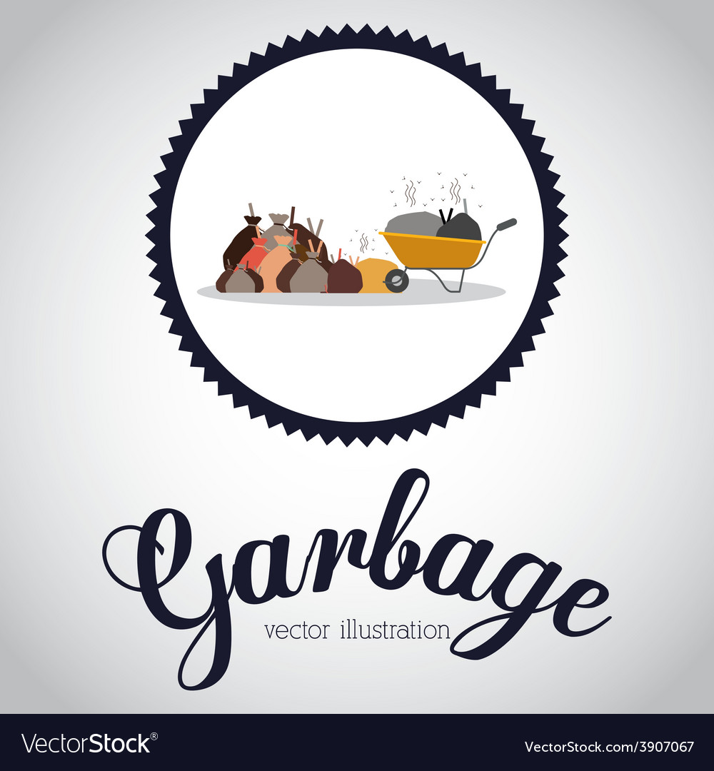 Garbage design over white background