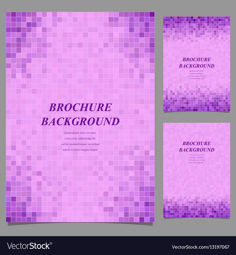 Geometric square pattern page template set