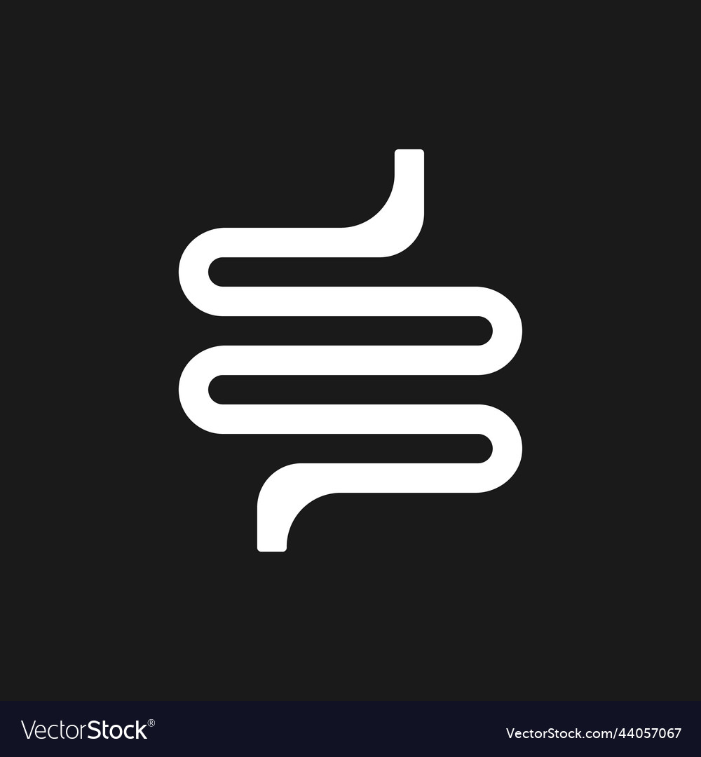 Intestine dark mode glyph ui icon