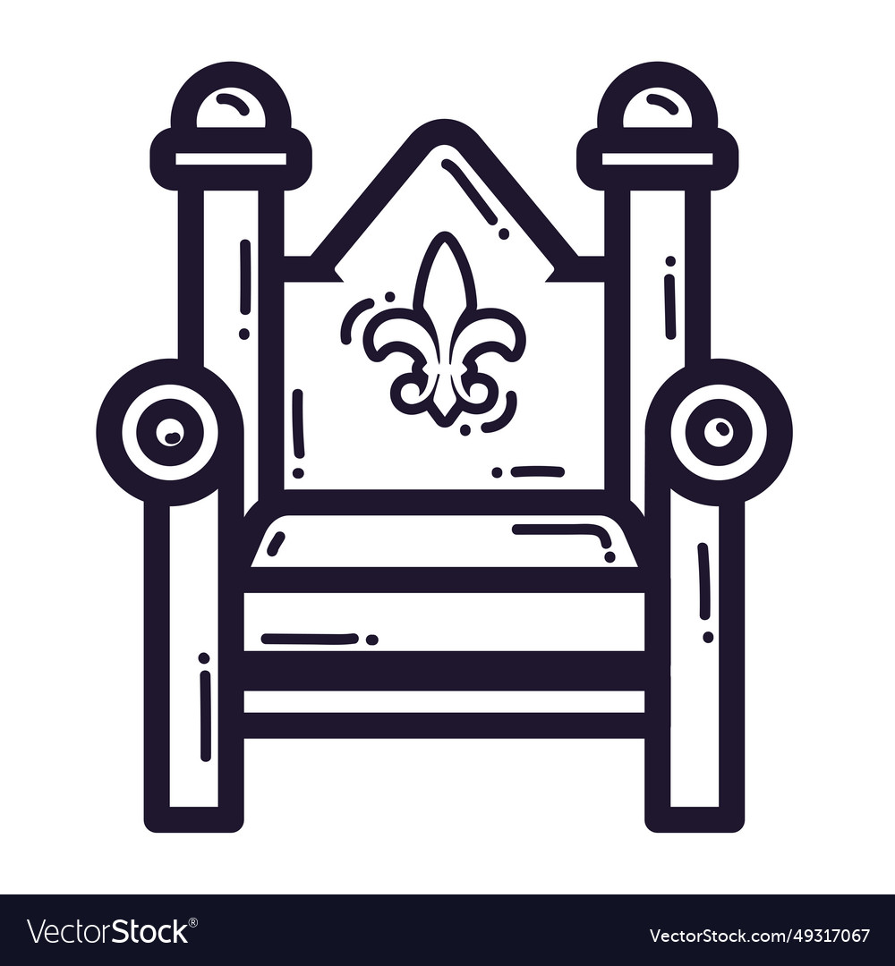 Isolated throne icon royalty