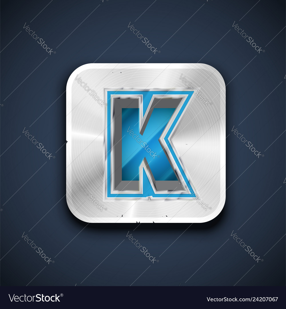 Metallic 3d character from a font set